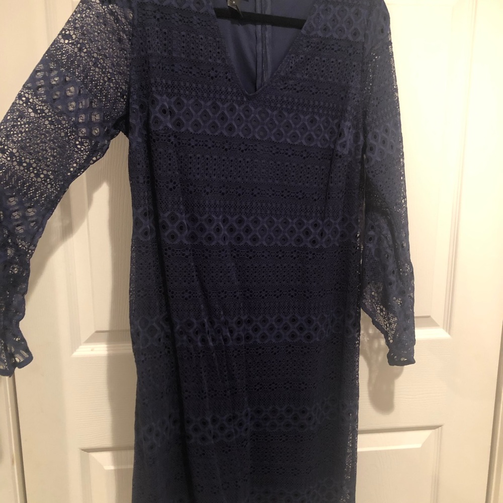 Alfani Navy blue lace cocktail dress - Picture 1 of 4